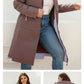 Women's jacket spring zipper long trench hooded outwear parka coat