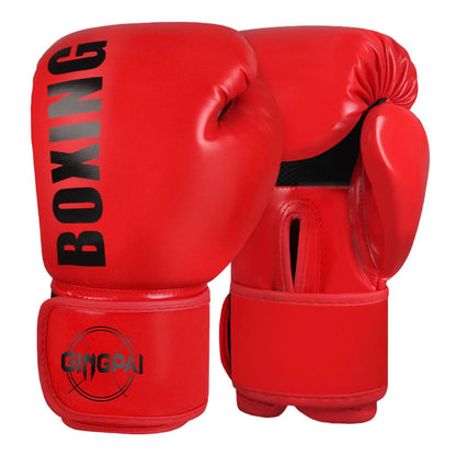 6/8/10/12oz boxing gloves for kids and adults, Muay Thai MMA training gloves in black and red