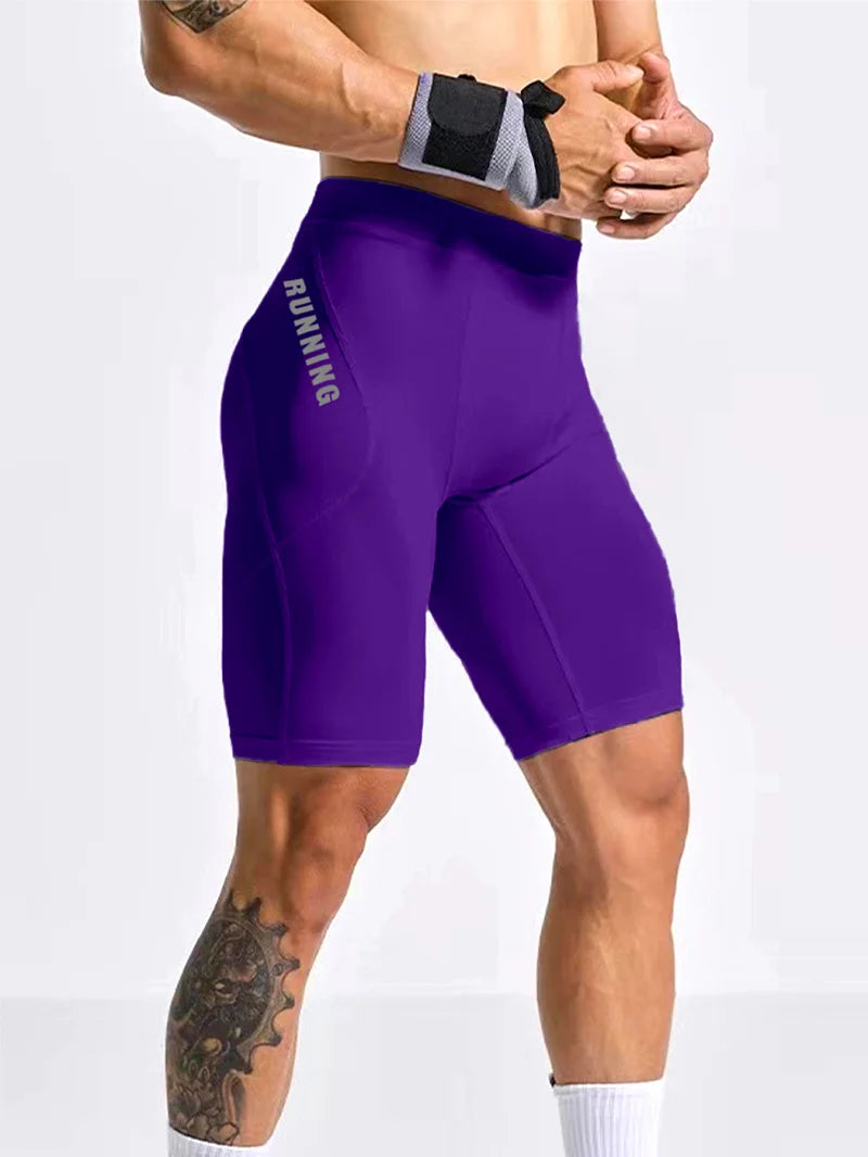 Men's Bodybuilding Shorts Gym Running Leggings Male Joggings Elastic Compressions Sweatpant Football Basketball Tights Shorts