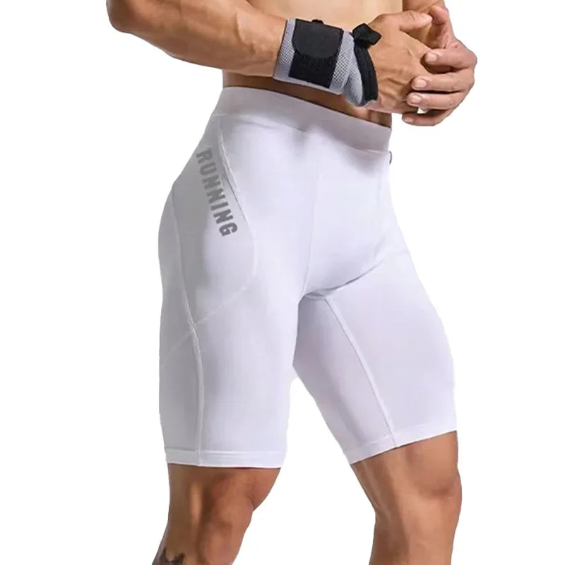 Men's Bodybuilding Shorts Gym Running Leggings Male Joggings Elastic Compressions Sweatpant Football Basketball Tights Shorts