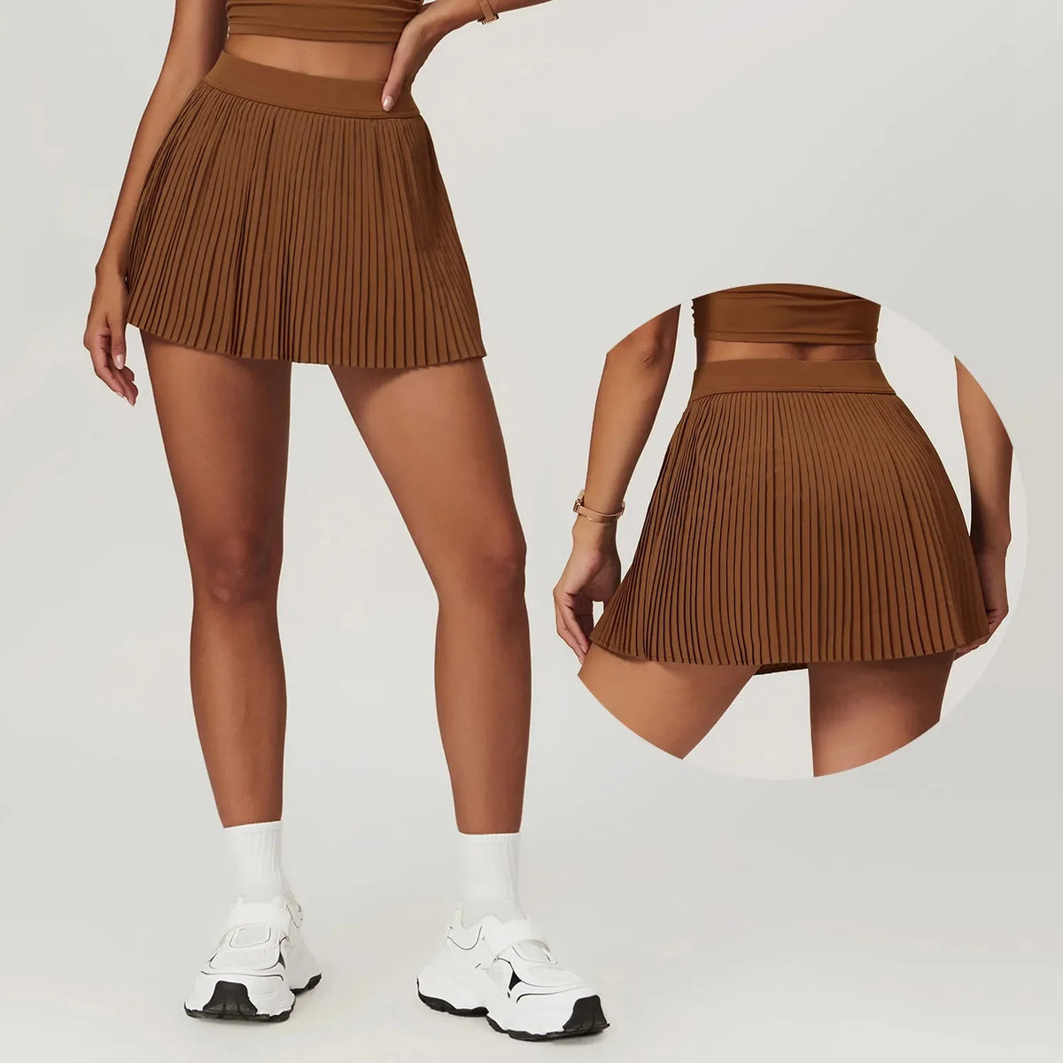 Two Piece Women's Yoga Sports Indoor Outdoor Fitness Tennis Yoga Skirt