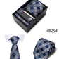 4 Piece Tie Handkerchief Cufflink Set For Men Necktie Holiday Gift Box Blue Gold Suit Accessories Slim Wedding Set The Clothing Company Sydney