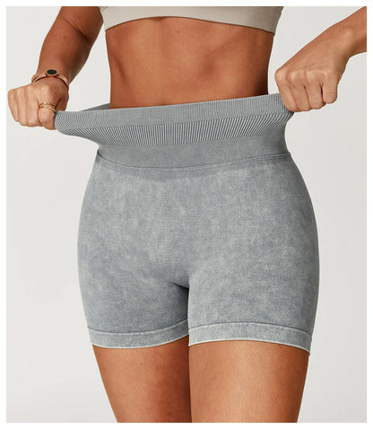 High Waist Yoga Bicycle Shorts Women Sand Washed Workout Shorts Fitness Yoga Lift Butt Fitness Yoga Gym Running Bike Short Pants The Clothing Company Sydney