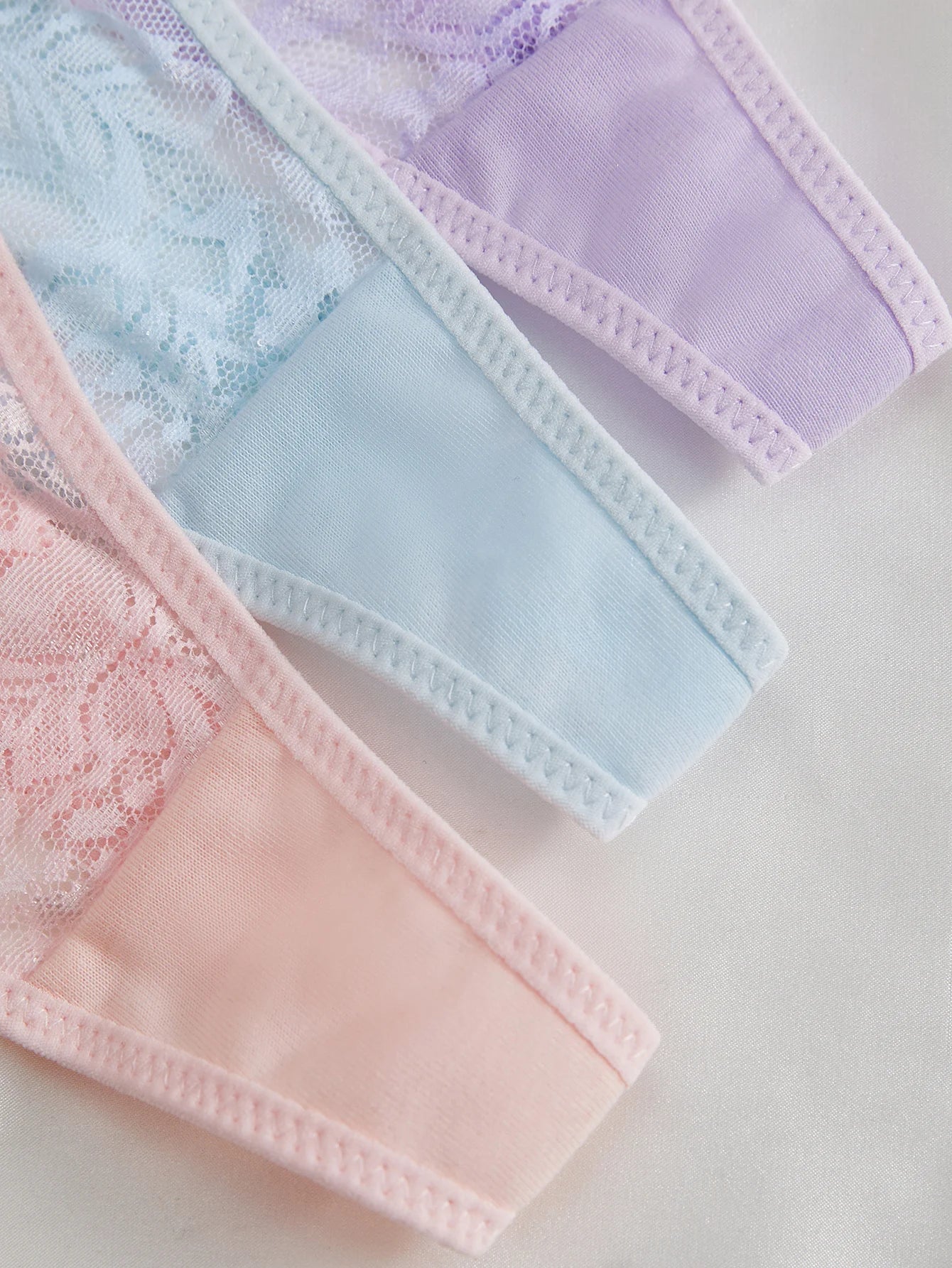 3 Pack Women's Lace Panties Underwear Adjustable Strap Floral Lace Sheer Mesh Thong G String The Clothing Company Sydney