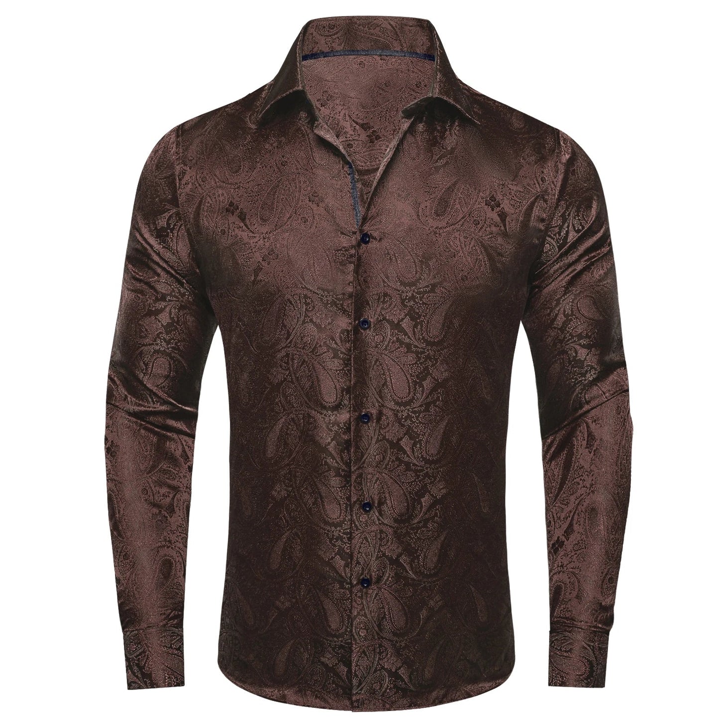 Men's Paisley Teal Blue Pink Grey Shirts Long Sleeve Dress Shirt Blouse for Male Wedding Party Banquet Office Dress Shirt The Clothing Company Sydney