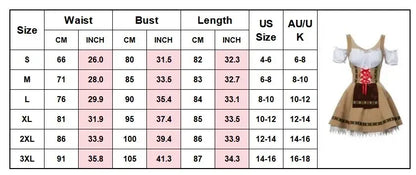 Oktoberfest Costume for Women German Bavarian Traditional Dirndl Dress Octoberfest Festival Costume