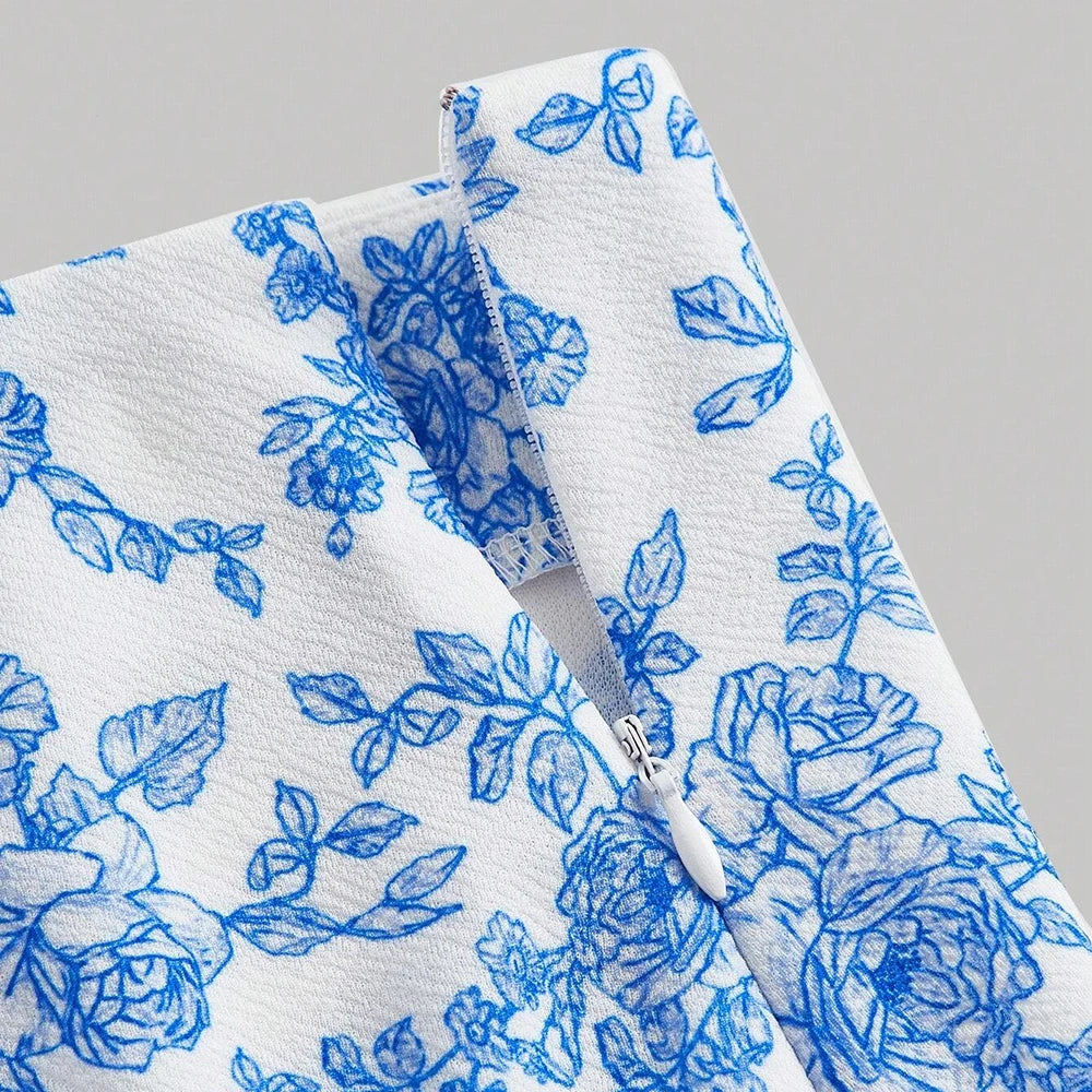 Spring Summer Slim Fit Floral Mini Wrap Dress – Sleeveless Square Neck The Clothing Company Sydney