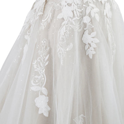 Elegant Lace Wedding Dresses Sleeveless Deep V-Neck Sparkly Bridal Gowns Sweetheart Wedding Gown The Clothing Company Sydney