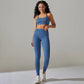 Seamless Ribbed Women's Sportswear Two Piece Yoga Set High Waist Gym Leggings Crop Top Fitness Sports Suits Acid Wash Activewear The Clothing Company Sydney