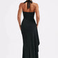 Deep V Neck Thigh High Split Maxi Halter Sleeveless Backless Bodycon Club Party Long Dress The Clothing Company Sydney