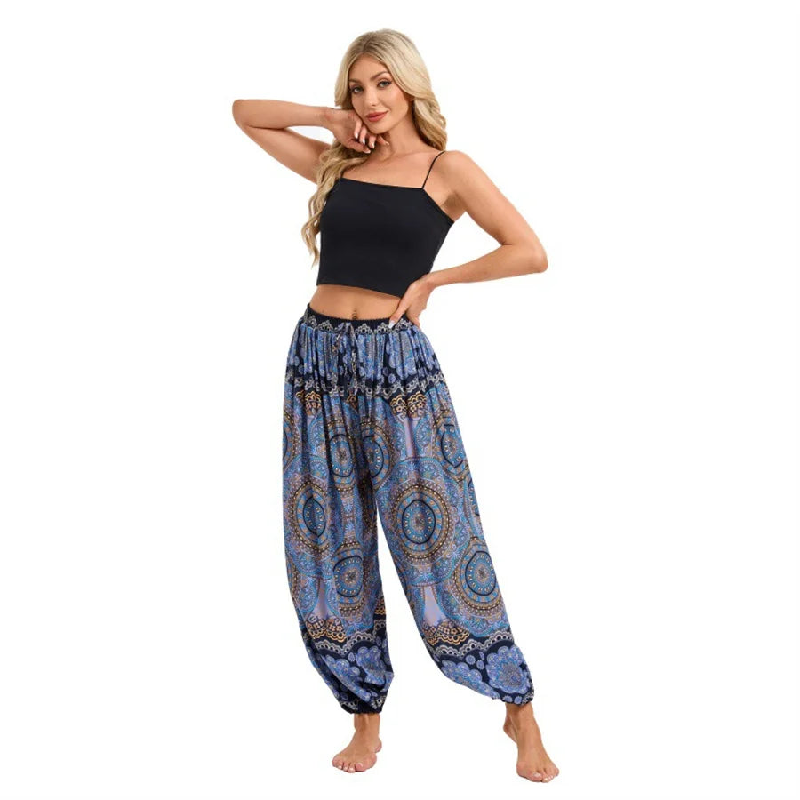 Boho Yoga Pants Women Hippie Harem Printed Dye High Waist Beach Wear The Clothing Company Sydney