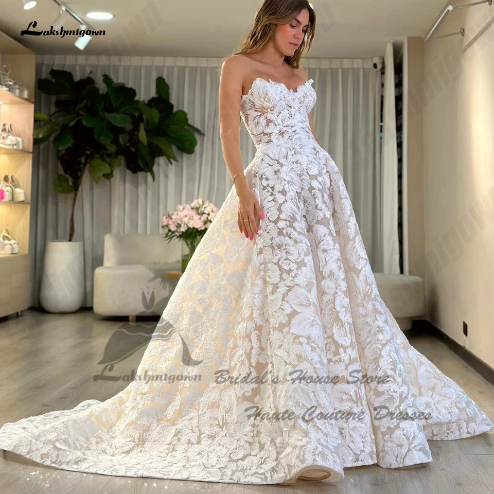 Luxury Lace Boho Wedding Gowns Off The Shoulder Robe Mariee Sparkly Champagne Bridal Dresses The Clothing Company Sydney