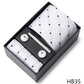 7.5 cm Width Tie Sets Black Men's Tie Hankerchiefs Cufflinks clip Box wedding gift handmade Necktie Set The Clothing Company Sydney