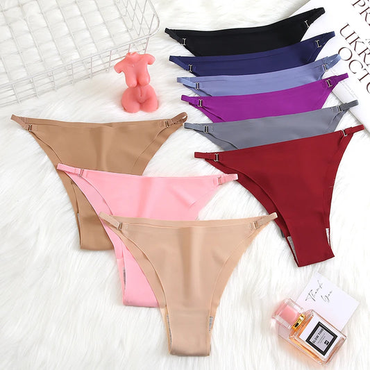 Fashion Women's Panties Silk Satin Seamless Underwear Soft Lingerie Breathable Comfortable Briefs Female Underpants