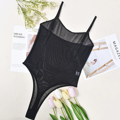 Tight-Fitting Casual Mesh Bodysuits Underwear Transparent Bodysuits The Clothing Company Sydney