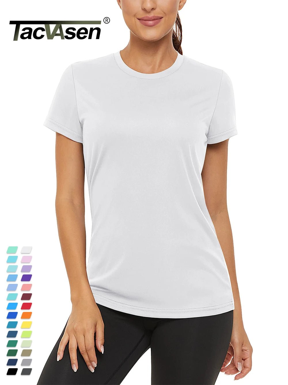 Summer Casual T-shirts UPF 50+ Quick Dry Womens Skin Sun Protection T-shirt Outdoor Running Swim Athletic T shirts Tops The Clothing Company Sydney