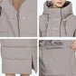 Maxi Long quilted coat elegant thick cotton jacket winter women's Outerwear with hood The Clothing Company Sydney