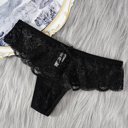 Lace Thong Women Low Waist Panties Transparent Underwear Hollow Out Female Lingerie Elasticity Comfortable Underpants The Clothing Company Sydney