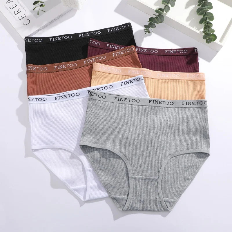 Women's Seamless Cotton Briefs Women Plus Size Panties Solid Color Breathable Underwear Low Waist Soft Lingerie Undies