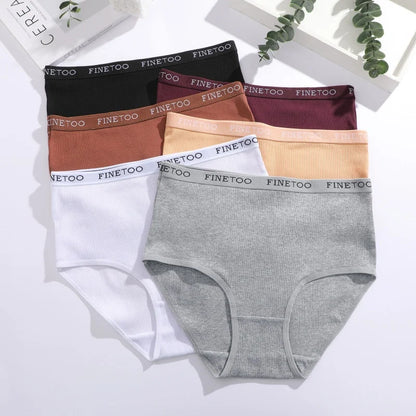 Women's Seamless Cotton Briefs Women Plus Size Panties Solid Color Breathable Underwear Low Waist Soft Lingerie Undies