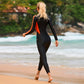 One Piece Swimsuit Women's Long Sleeve Full Length Sunscreen Surfing and Diving Swimwear