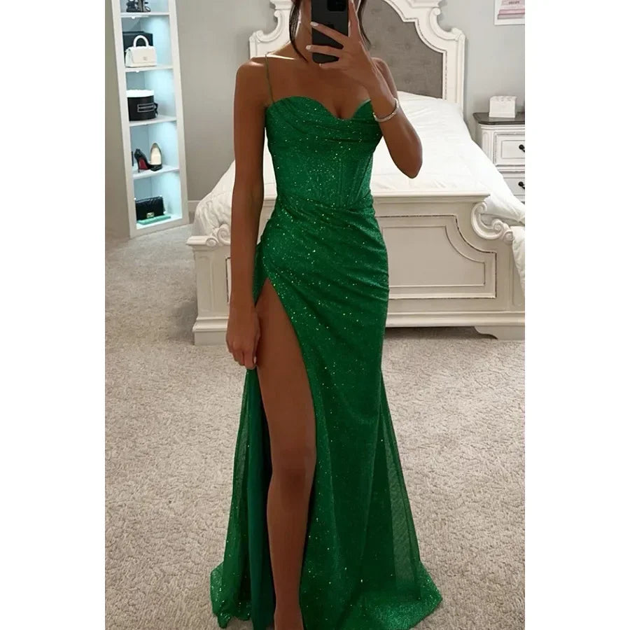 Women's Evening Dress Sequined Trumpet Long Dresses Female Elegant Fashion Bling Club Party Dress The Clothing Company Sydney