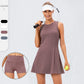 Tennis Dress With Separate Shorts Sleeveless Golf Sport Skirts Set with Pockets Training Running Fitness Badminton Dress The Clothing Company Sydney