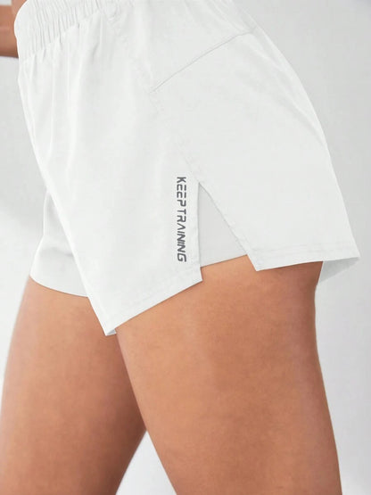 Women's Two Piece Gym Yoga Running Fitness Tennis Casual Basic Sports Shorts