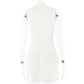 Knitted Round Neck Pleated Women's White Sleeveless High Waist Summer Casual Sporty Dress The Clothing Company Sydney