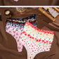 7 Pack Ice Silk G-String Thong Women One Piece Seamless Panties Low Waist Print Underwear Lingerie