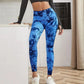 Hip Lifting Seamless Fitness Gym Leggings Tie-Dye Yoga Pants Women's Exercise Tights High Waist Workout Pants The Clothing Company Sydney