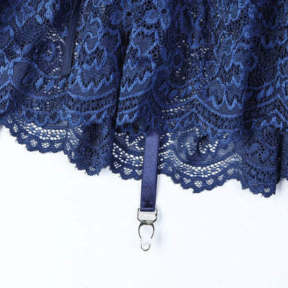 5 PieceFancy Lingerie Lace Ultra Women's Underwear g-String Skirt Ensemble Outfits Brazilian Underwear Set The Clothing Company Sydney