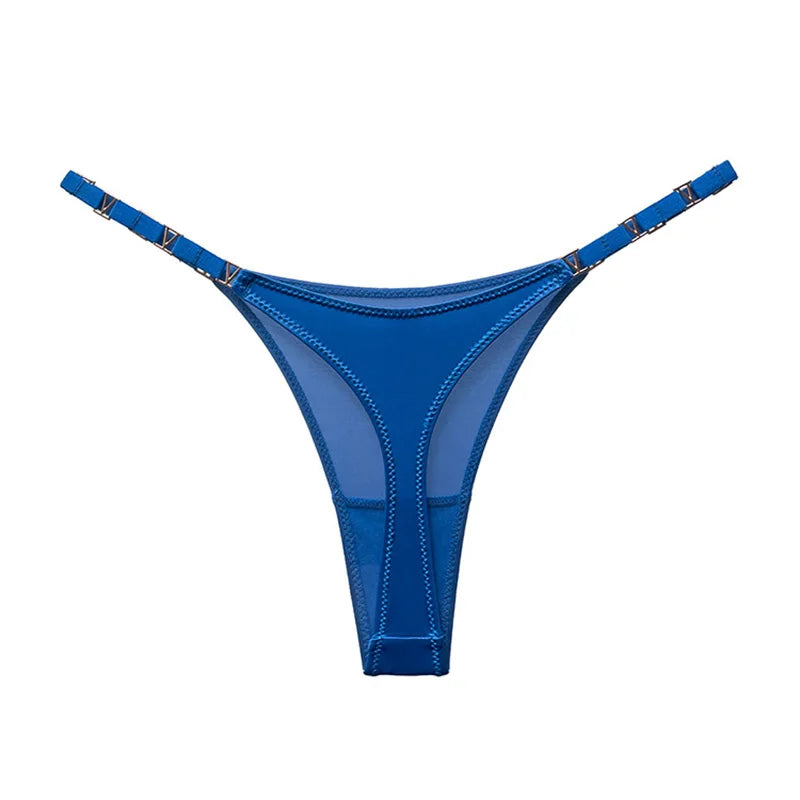 Seamless Thong Women Underwear Briefs Panties Zebra Flower Low Rise Metal Buckle G String Bikini Panty