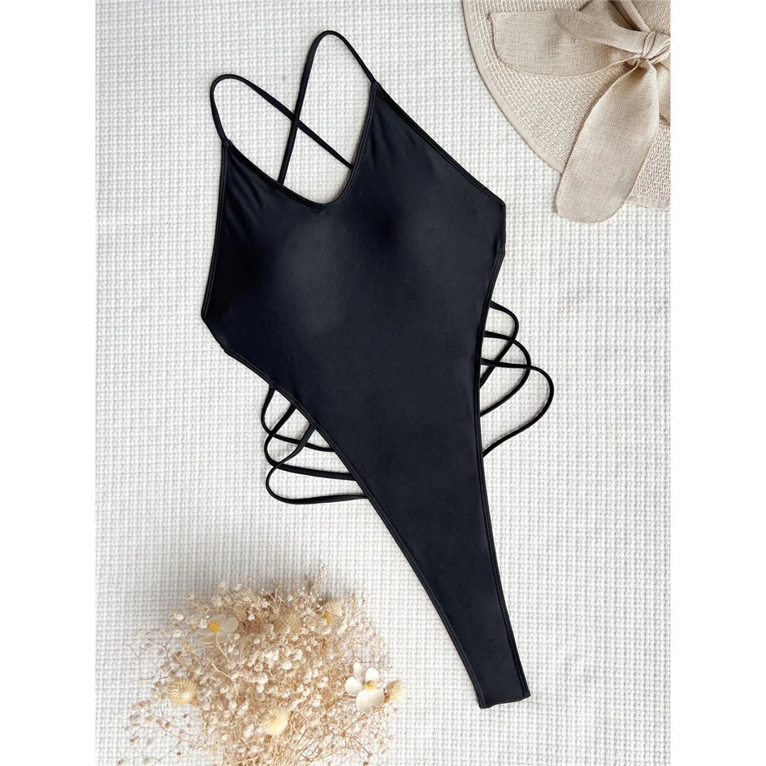 Extreme Mini Micro Thong Strap Swimwear One Piece Swimsuit Backless Monokini Bather Bathing Suit The Clothing Company Sydney