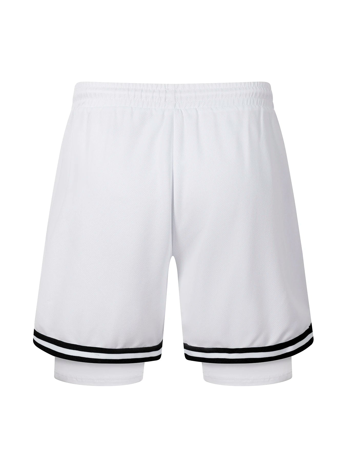 2 in 1 Summer Men's Sports Elastic Waist Basketball Training Shorts Fitness Running Breathable Quick Dry Sportswear Bottoms