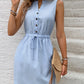 Sleeveless Button Up Round Neck Drawstring Dress The Clothing Company Sydney