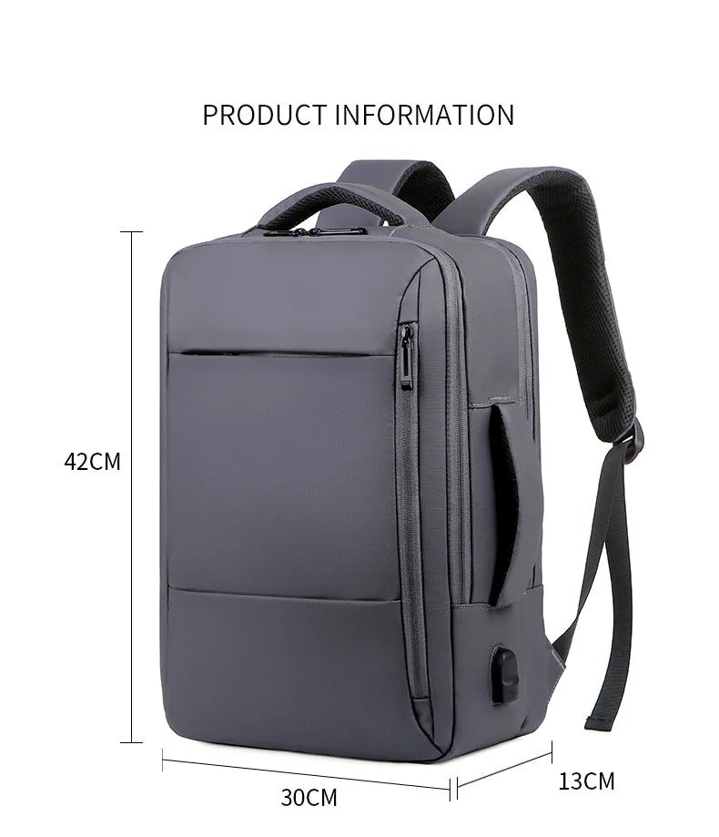 Large Backpack USB Charging Laptop Bagpack Waterproof Business Travel Cabin Hand Luggage Back Pack Bag