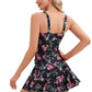 Women's Plus-Size Flower Printing Shaping Body One Piece Swim Dresses Swimsuit The Clothing Company Sydney