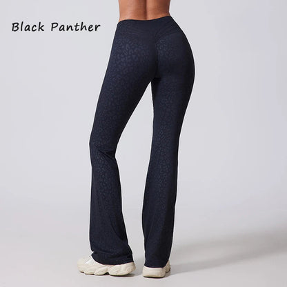 Women's Hip lifting flared pants high waisted yoga fitness pants sports micro flared yoga pants wide leg pants The Clothing Company Sydney