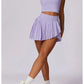 2 Piece Women's Gym Clothes Running Sports Fitness Breathable Yoga Tennis Top and Skirt Set The Clothing Company Sydney