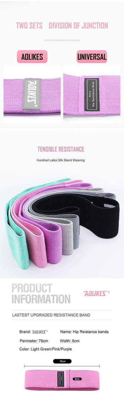 1PC Hip Yoga Resistance Band Wide Fitness Exercise LegsLoop For Circle Squats Training Anti Slip Band The Clothing Company Sydney