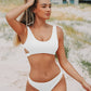 Feather Yarn Solid Bikini Set Plain Hollow out Padded Two Piece Swimwear Thong Swimsuits The Clothing Company Sydney