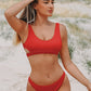 Feather Yarn Solid Bikini Set Plain Hollow out Padded Two Piece Swimwear Thong Swimsuits The Clothing Company Sydney