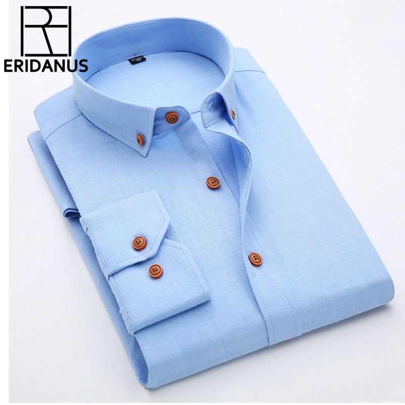 Long Sleeve Slim Men Dress Shirt Autumn New Fashion Designer Solid Male Clothing Fit Business Shirts The Clothing Company Sydney