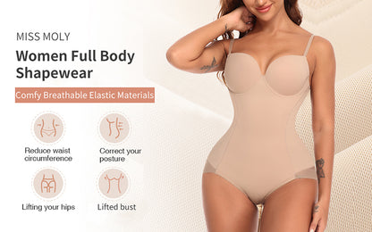 Women Waist Trainer Bodysuit Full Body Shaper Seamless Shapewear Jumpsuits Tummy Control Underwear Butt Lifter Corset The Clothing Company Sydney