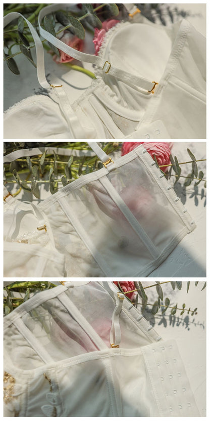 2 Piece Classic Women underwear Set Lace Push Up Bra And Panty Sets Embroidered Brassiere Adjustable Gathered Lingerie The Clothing Company Sydney