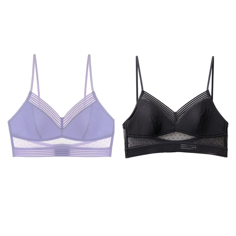 Backless Open Back Bra 1/2PCS Underwear Corset Gather Push Up Lingerie Bralette Tops Purple Invisible Bra The Clothing Company Sydney