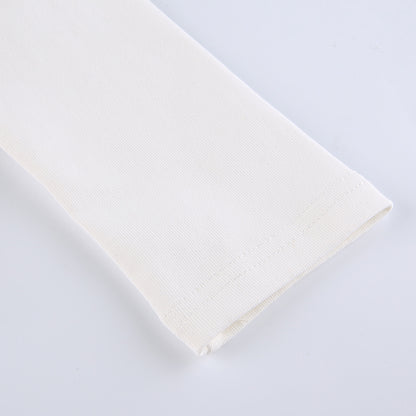 Streetwear Square Neck Hook Cotton Aututmn T-shirts Bodycon Gothic White Crop Tops Tees Long Sleeve T shirt The Clothing Company Sydney