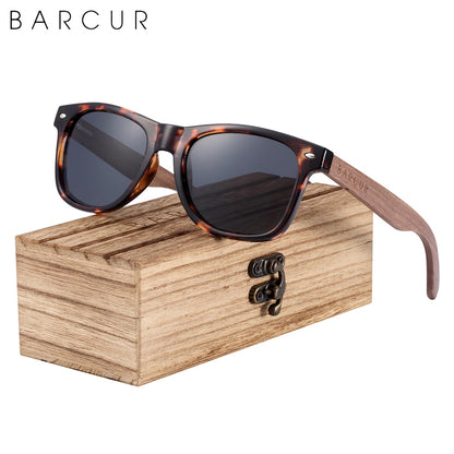 Designer Black Walnut Wood Polarized Sunglasses Men Glasses UV400 Protection Eyewear The Clothing Company Sydney