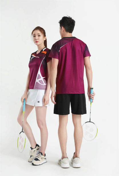 Women's Men's Sports Badminton wear shirts Table tennis game Shirts clothes Exercise Tennis Volleyball Handball Shirts The Clothing Company Sydney